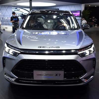 124KW Total Potência do Motor Baic Beijing X7 PHEV Plug em SUV híbrido Carro com Direção Esquerda