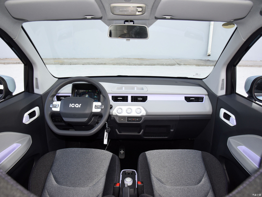 Chery QQ Ice Cream EV Mini Carro Elétrico 3 Portas 4 Assentos Velocidade máxima 100 KM/h para adulto